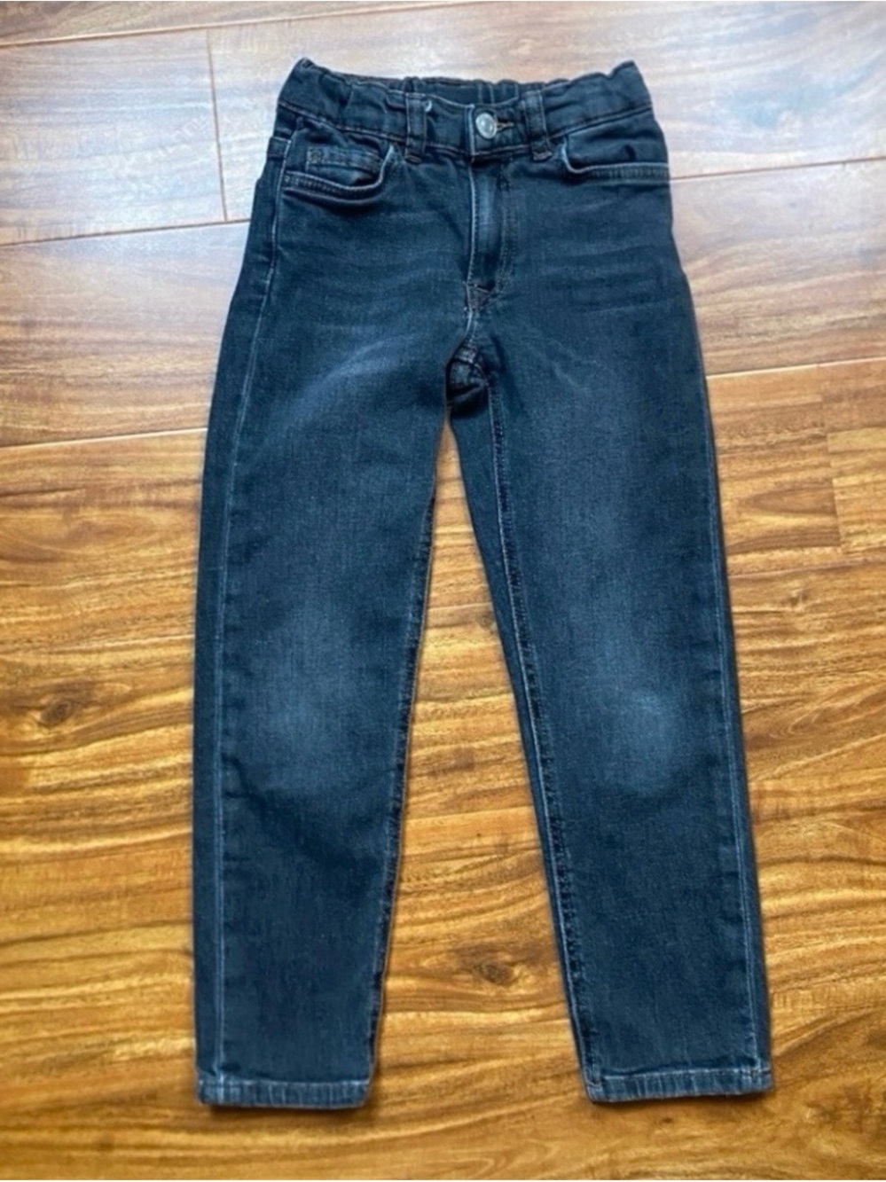 Zara Kids Girls Gray Straight Leg Jeans Size 7 Casual Streetwear Girlhoodcore